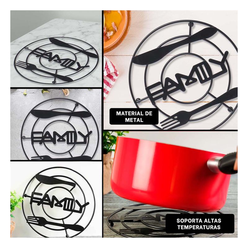 GENERICO - Pack4 Posa Ollas Metalico Optimo Cocina Y+Regalo Agendita