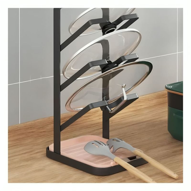 GENERICO - Pack2 Organizador de Cocina Negro Y+Banderitas Adhesivas