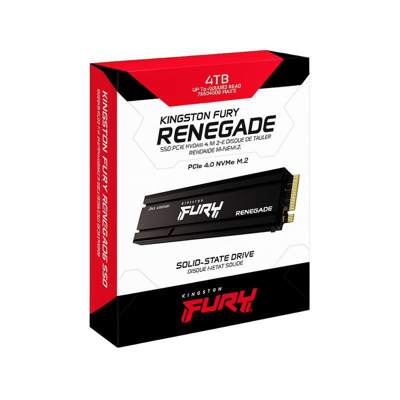 KINGSTON - Kingston Fury Renegade Ssd M.2 4Tb Pcie Nvme 4.0 - 7300Mb/S Para Pc, Portátil Y Playstatio