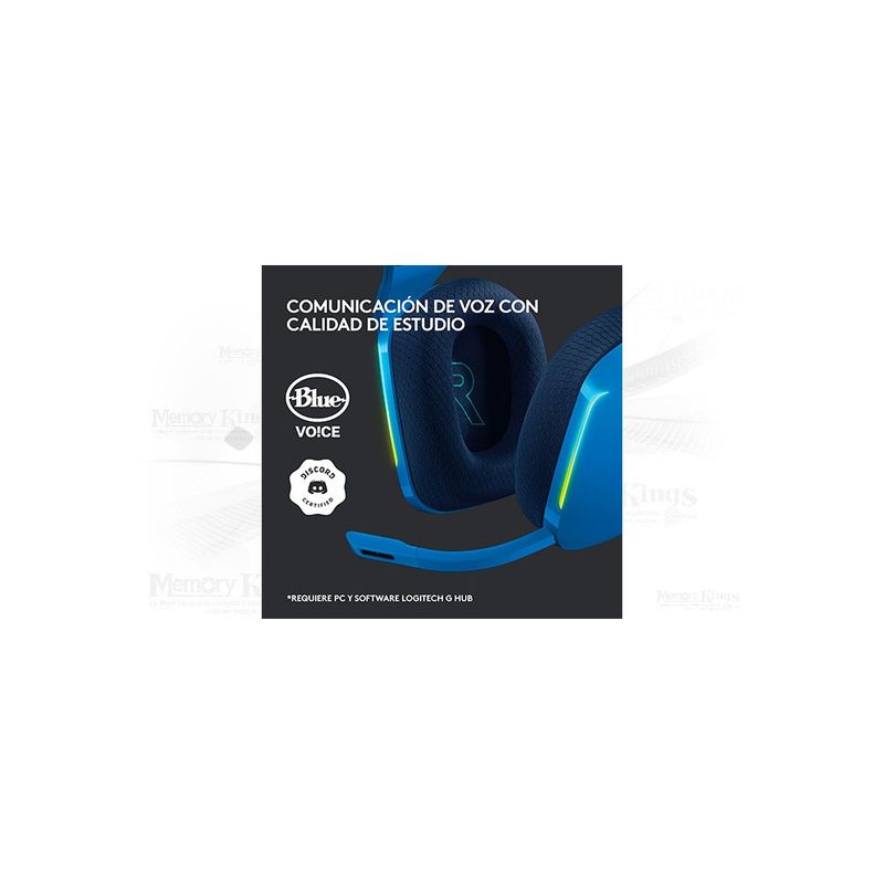 LOGITECH - Audífonos Logitech G733 Lightspeed Azul Con Micrófono, Wireless Y Audio Envolvente Para Ga