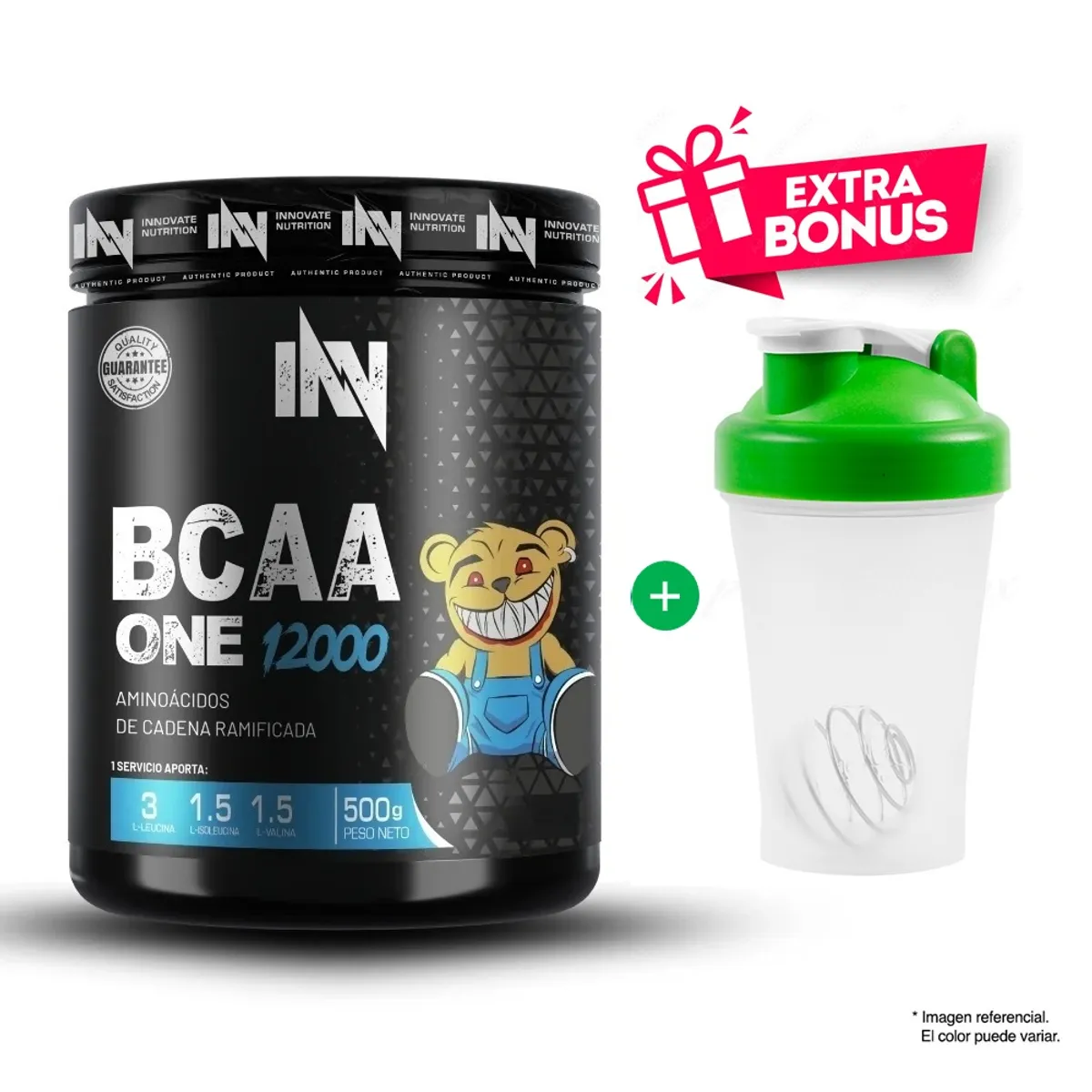 UNIVERSE NUTRITION - BCAA ONE 12000 500 GR AMINOÁCIDOS INN NARANJA + SHAKER