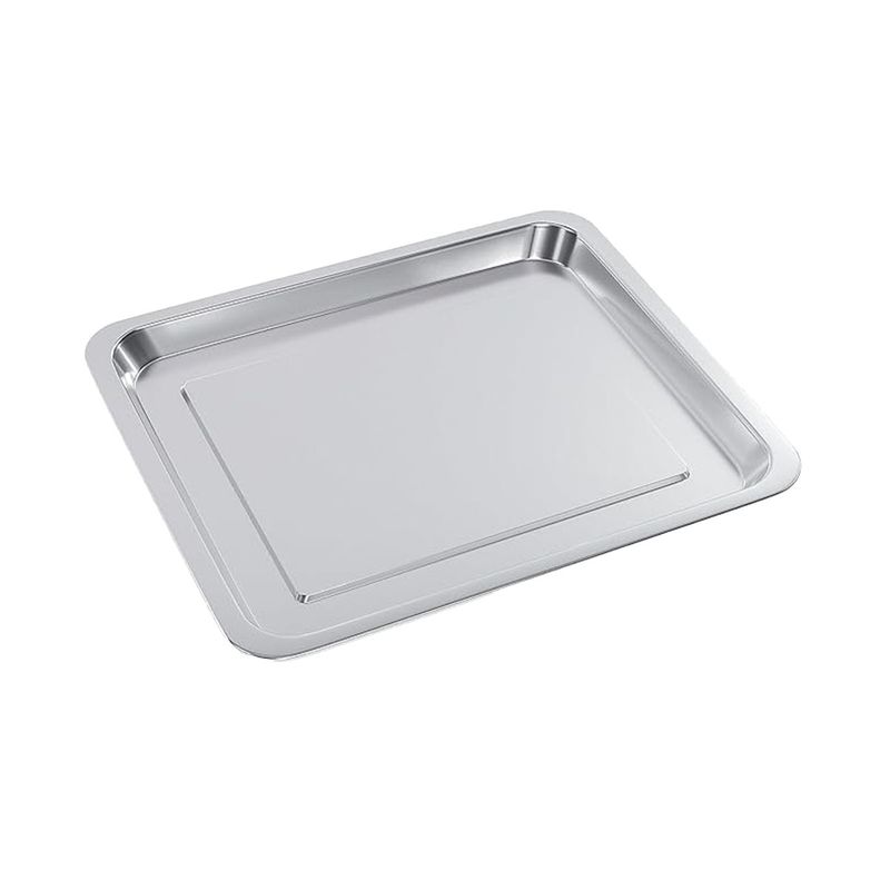 GENERICO - Pack2 Bandeja Rectangular de Acero 60x40x2cm en Plateado