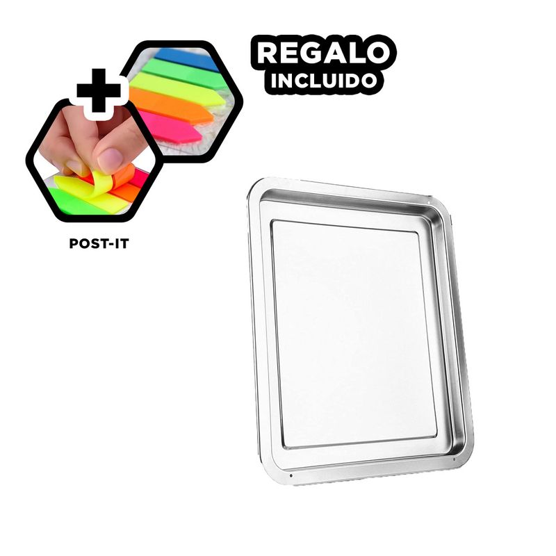 GENERICO - Pack6 Bandeja para Snacks 60x40x2cm Y+Banderitas Adhesivas