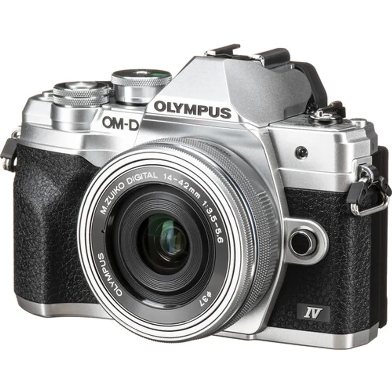 OLYMPUS - Olympus OM-D E-M10 Mark IV Camera with 14-42mm EZ Lens - Plata