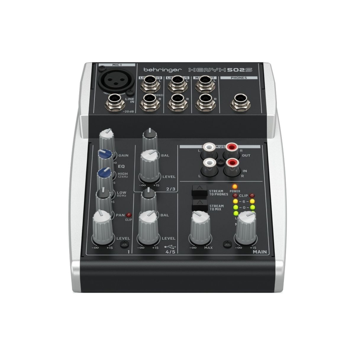 BEHRINGER - 502S Behringer - Mezclador analógico premium con interfaz USB