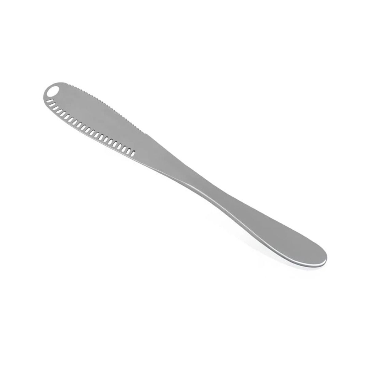 GENERICO - Cuchillo Mantequillero con Agujeros en la Hoja Tono Plateado