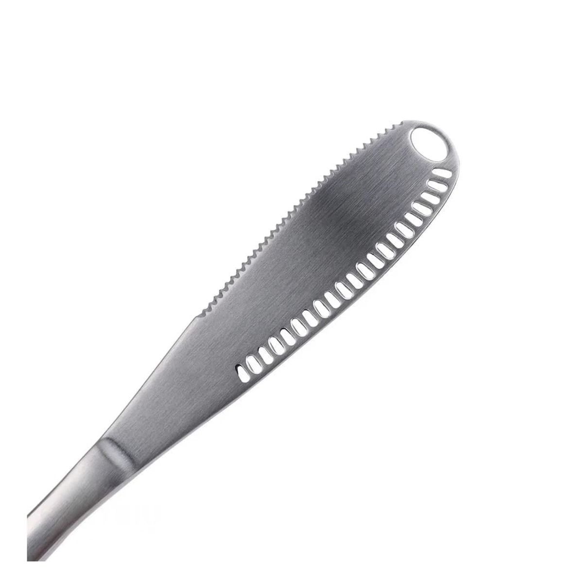 GENERICO - Cuchillo Mantequillero con Agujeros en la Hoja Tono Plateado