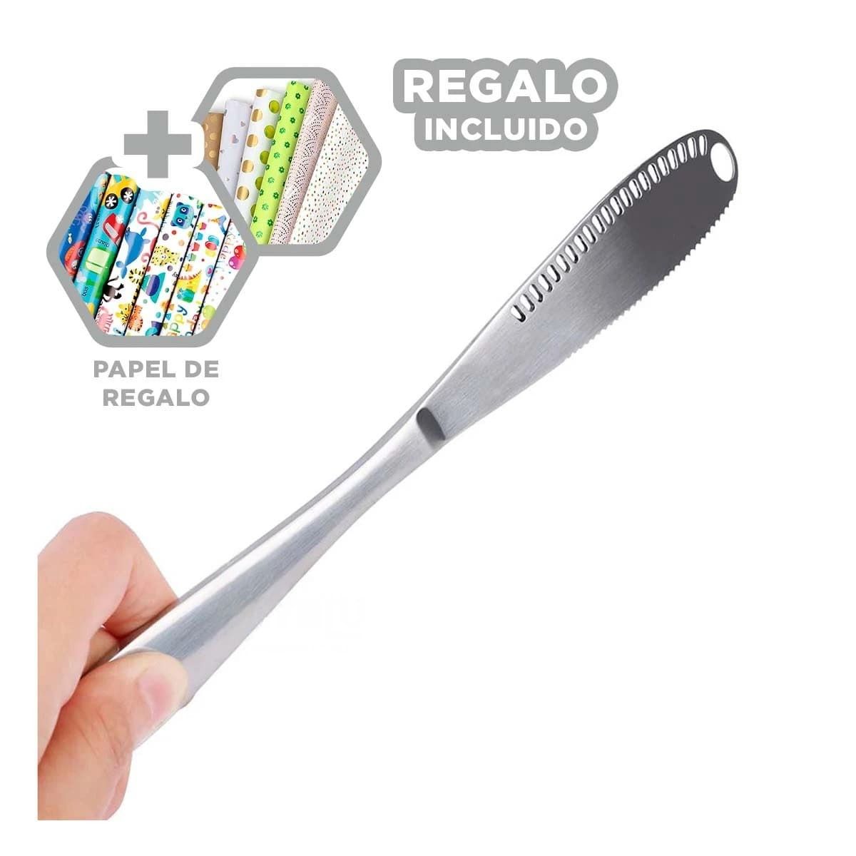 GENERICO - Cuchillo Util para Untado de Mantequilla Y+Papel de Regalo