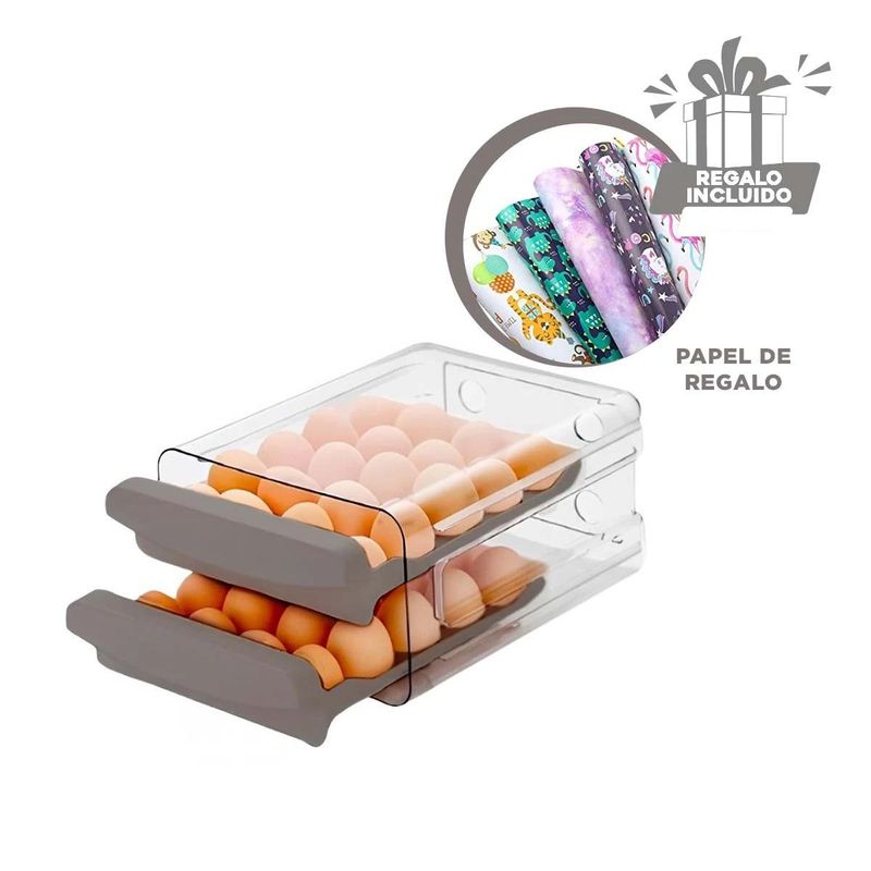 GENERICO - Organizador Dos Niveles en Plomo Y+Papel de Regalo