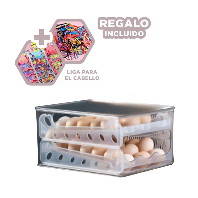 GENERICO - Contenedor Util de Huevos y Latas Y+Ligas de Regalo