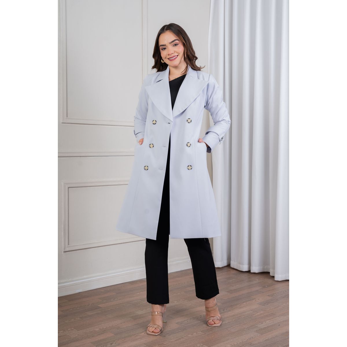 NANCY'S COLLECTION - Abrigo Gabardina de Mujer Nancys Collection