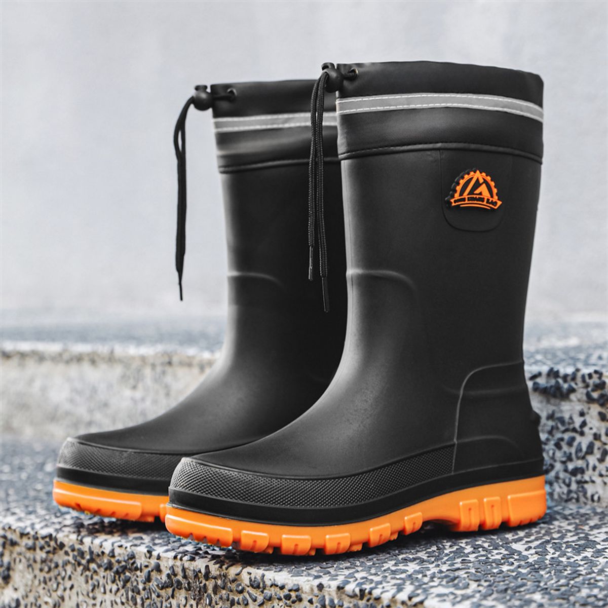 TIOZONEY - Bota de Agua Hombre-Amarillo