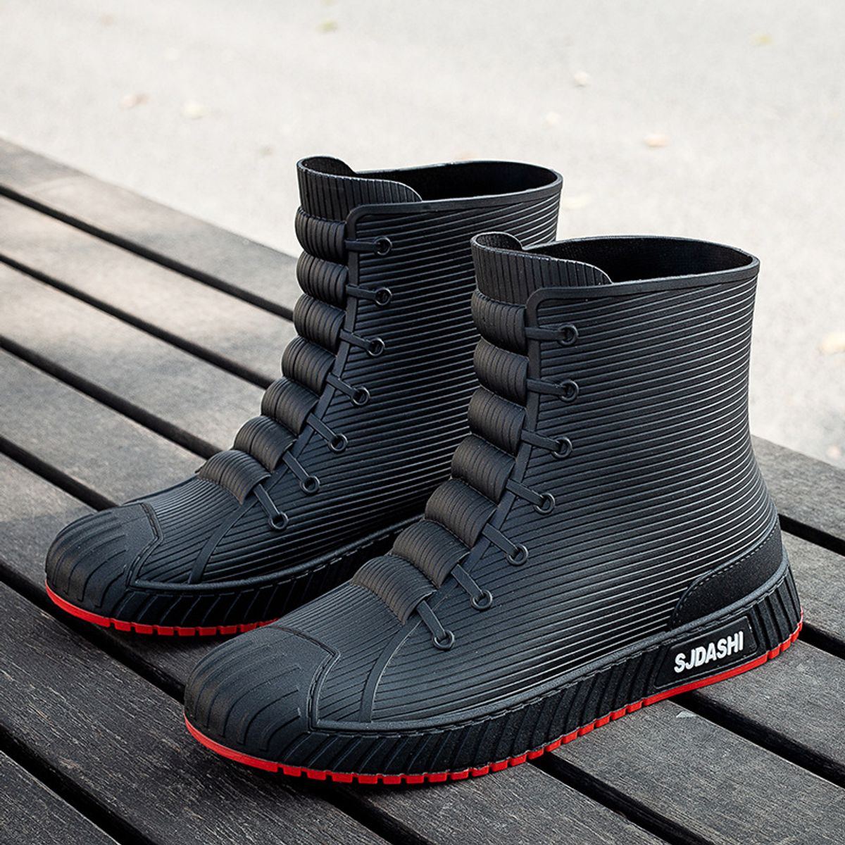 TIOZONEY - Bota de Agua Hombre-Rojo