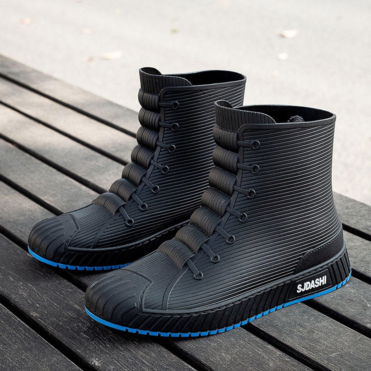 TIOZONEY - Bota de Agua Hombre-Azul