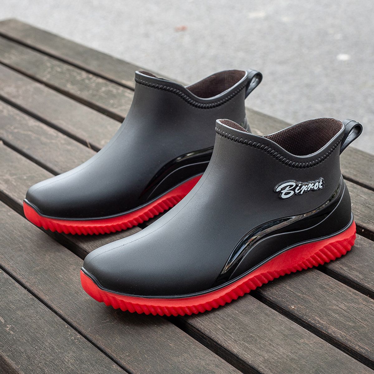 TIOZONEY - Bota de Agua Hombre-Rojo