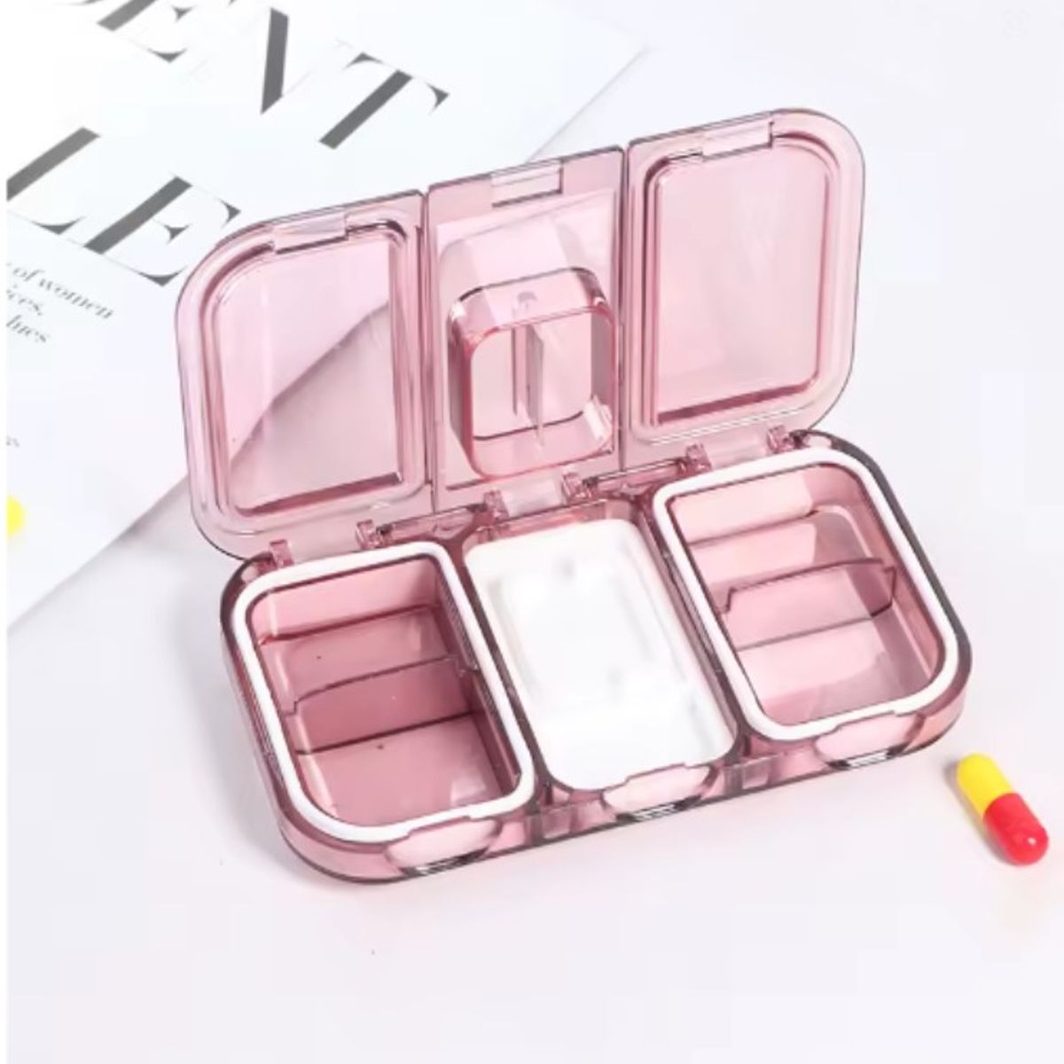 GENERICO - Cortador De Pastilla con Pastillero 2 En 1 Portatil