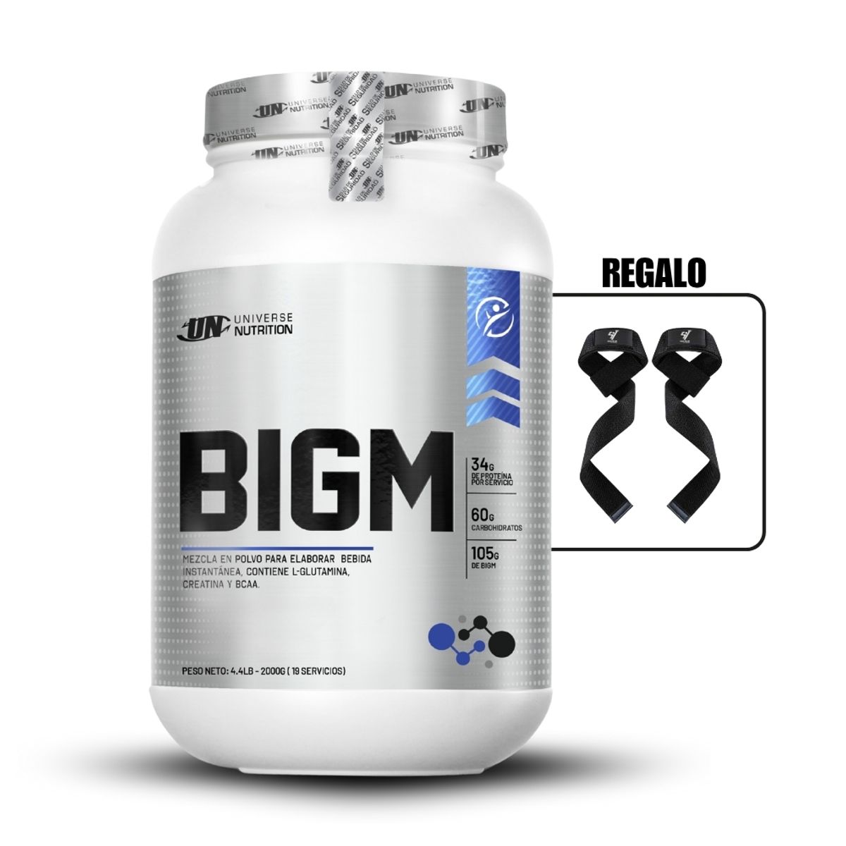 UNIVERSE NUTRITION - Proteína UN Bigm 2 Kg Vainilla+Straps