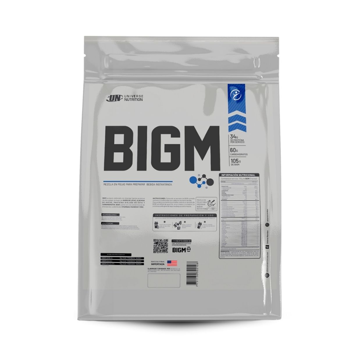 UNIVERSE NUTRITION - Proteína UN Bigm 5 Kg Vainilla+Straps