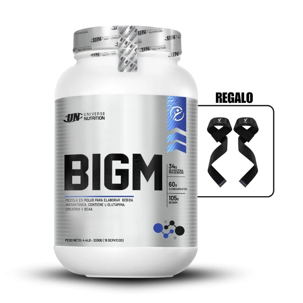 UNIVERSE NUTRITION - Proteína UN Bigm 2 Kg Cookies+Straps