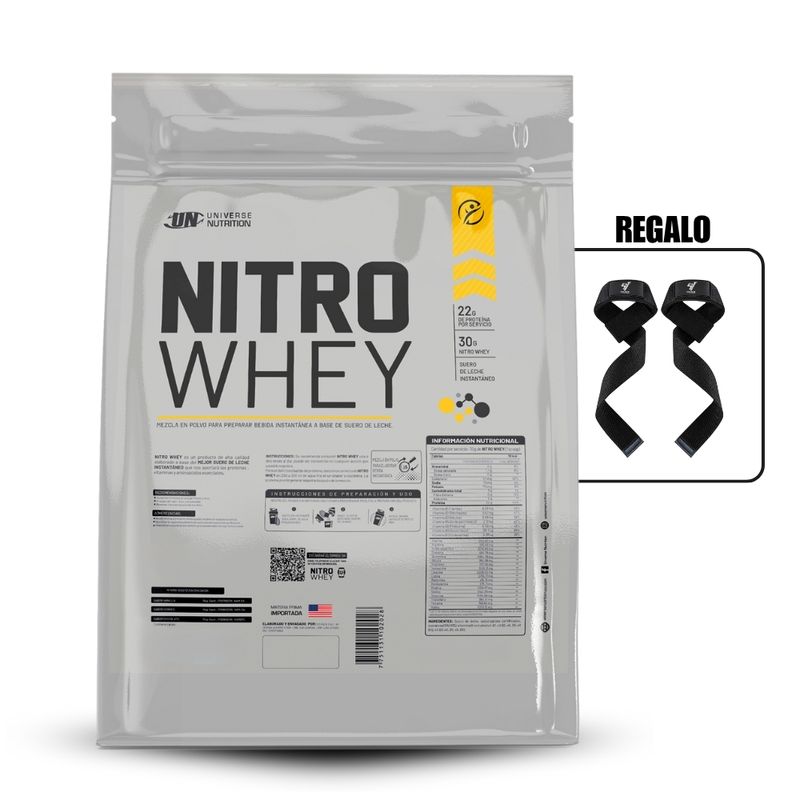 UNIVERSE NUTRITION - Nitro Whey de 5 kg Vainilla+Straps