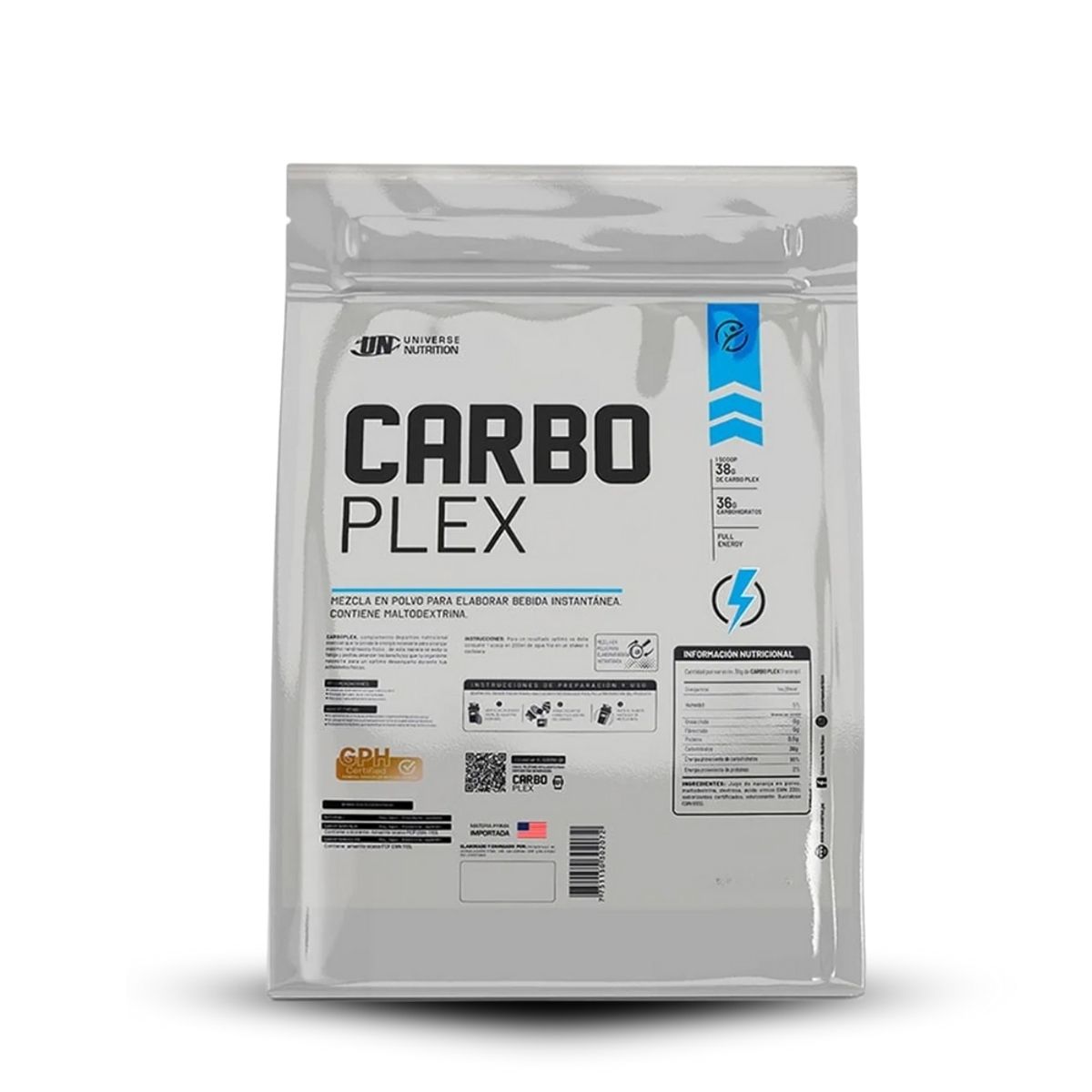 Universe Nutrition - Carbo Plex 3 kg Naranja+Straps