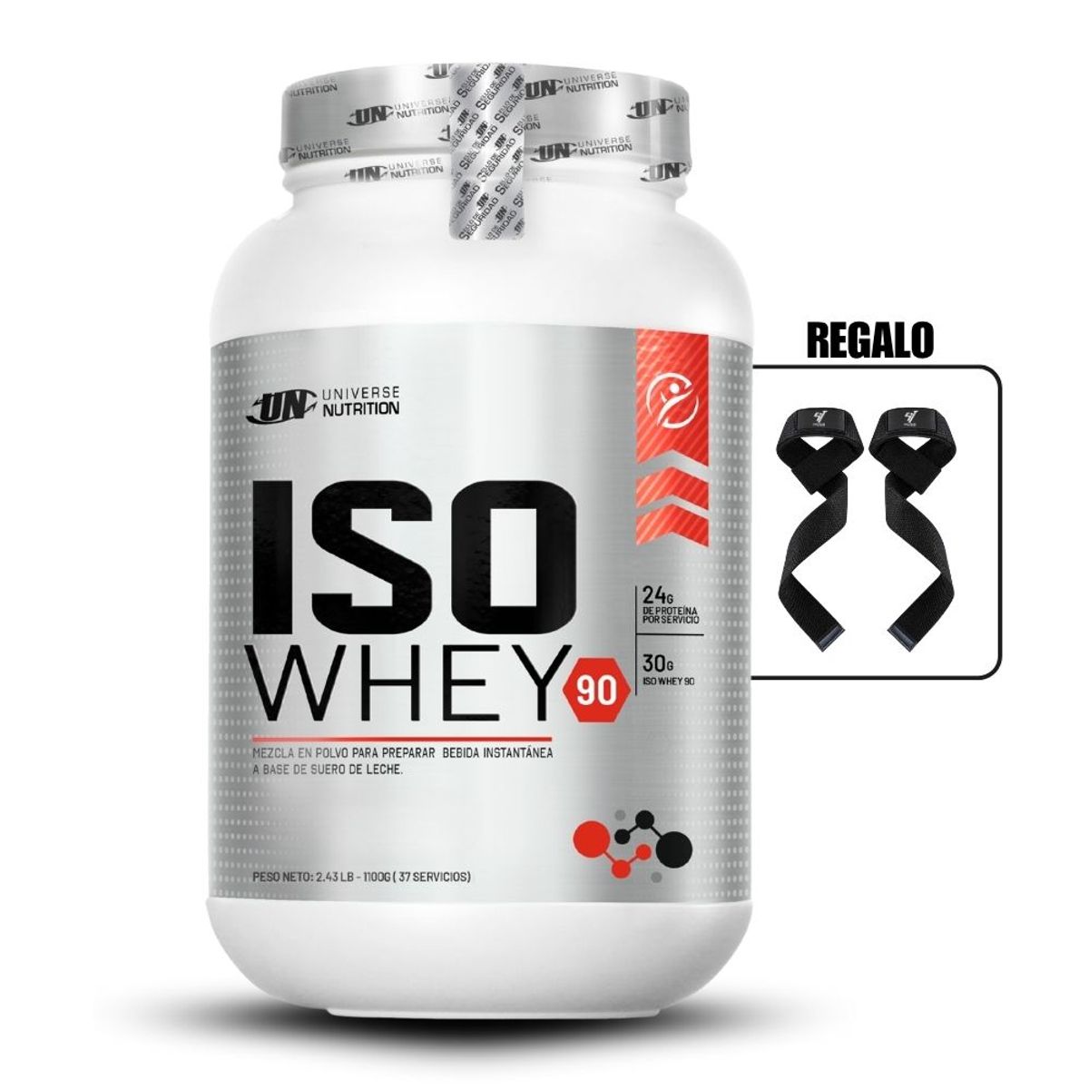 UNIVERSE NUTRITION - Iso Whey 90 de 1.1 kg Chocolate+Straps