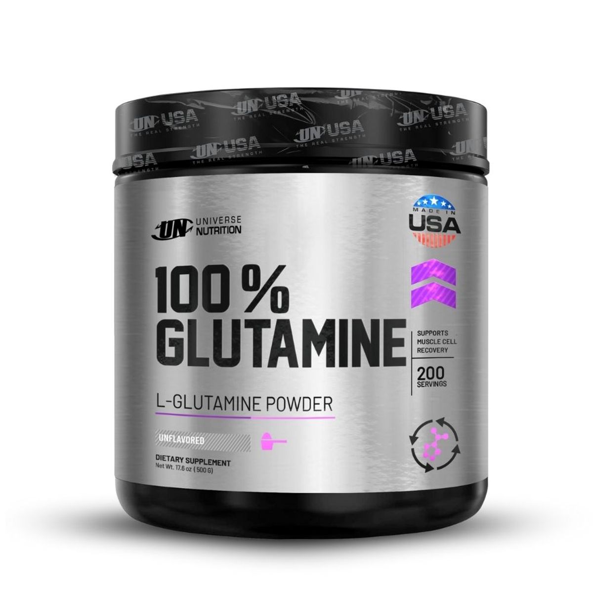 UNIVERSE NUTRITION - Glutamina Micronizada Universe Nutrition 500Gr+Straps