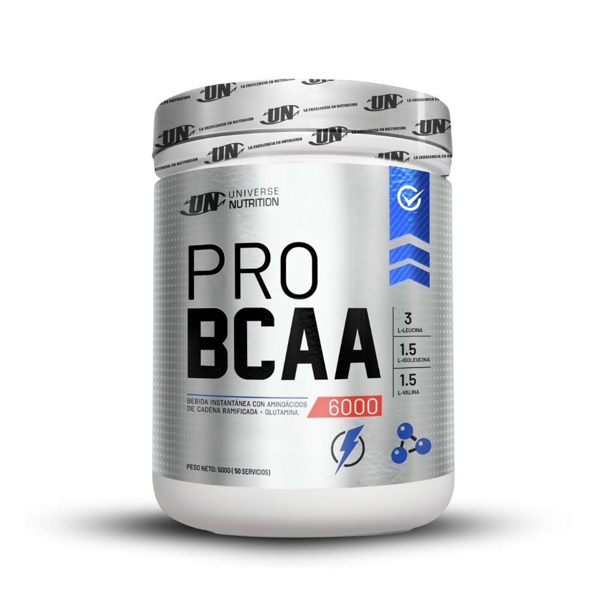 UNIVERSE NUTRITION - Pro Bcaa 6000 Aminoácido Un Universe Nutrition 500Gr Fruit Punch+Straps