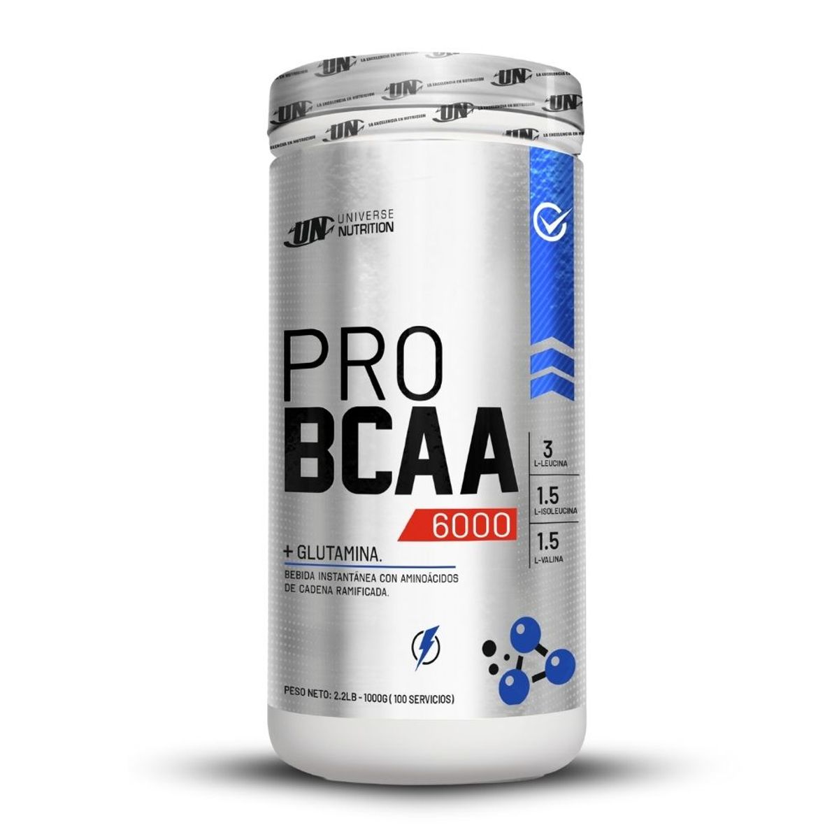 UNIVERSE NUTRITION - Pro Bcaa 6000 Aminoácido Un Universe Nutrition 1Kg Citrus Punch+Straps