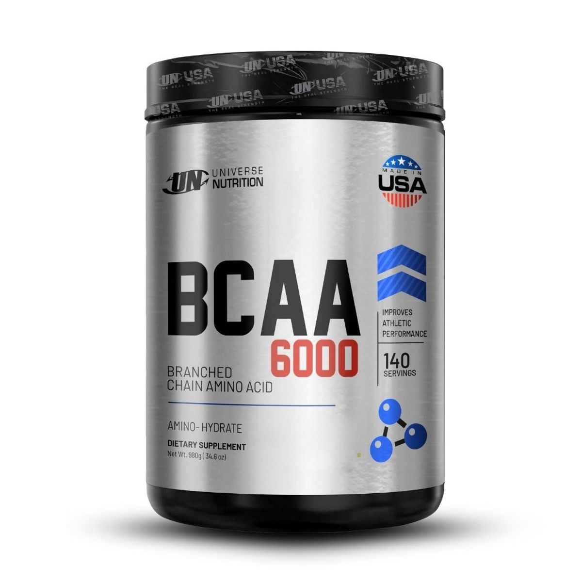 UNIVERSE NUTRITION - Aminoácidos Pro Bcaa UN 6000 980Gr Citrus Punch+Straps