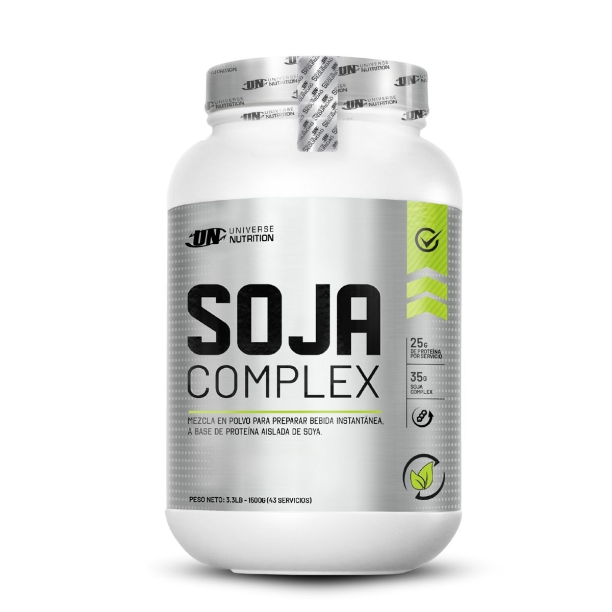 UNIVERSE NUTRITION - Proteína de Soja Complex 1.5 kg Chocolate+Straps