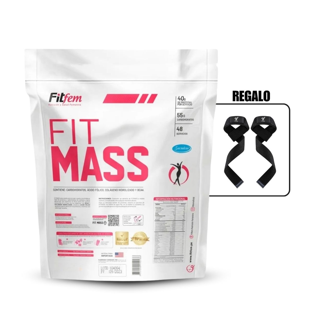 FITFEM - Fitmass 5 Kg Vainilla+Straps