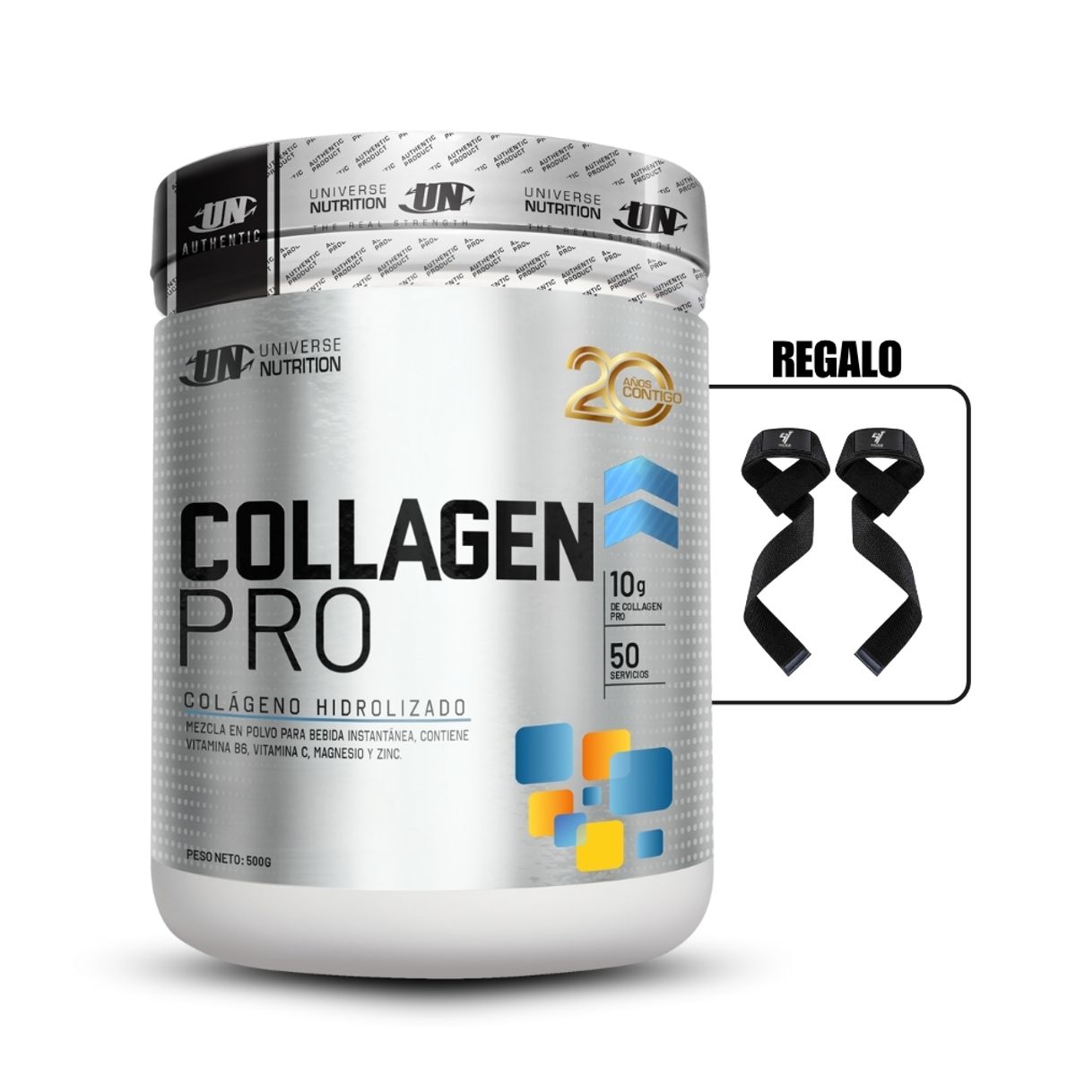 UNIVERSE NUTRITION - Colágeno Collagen Pro 500g Sandia+Straps