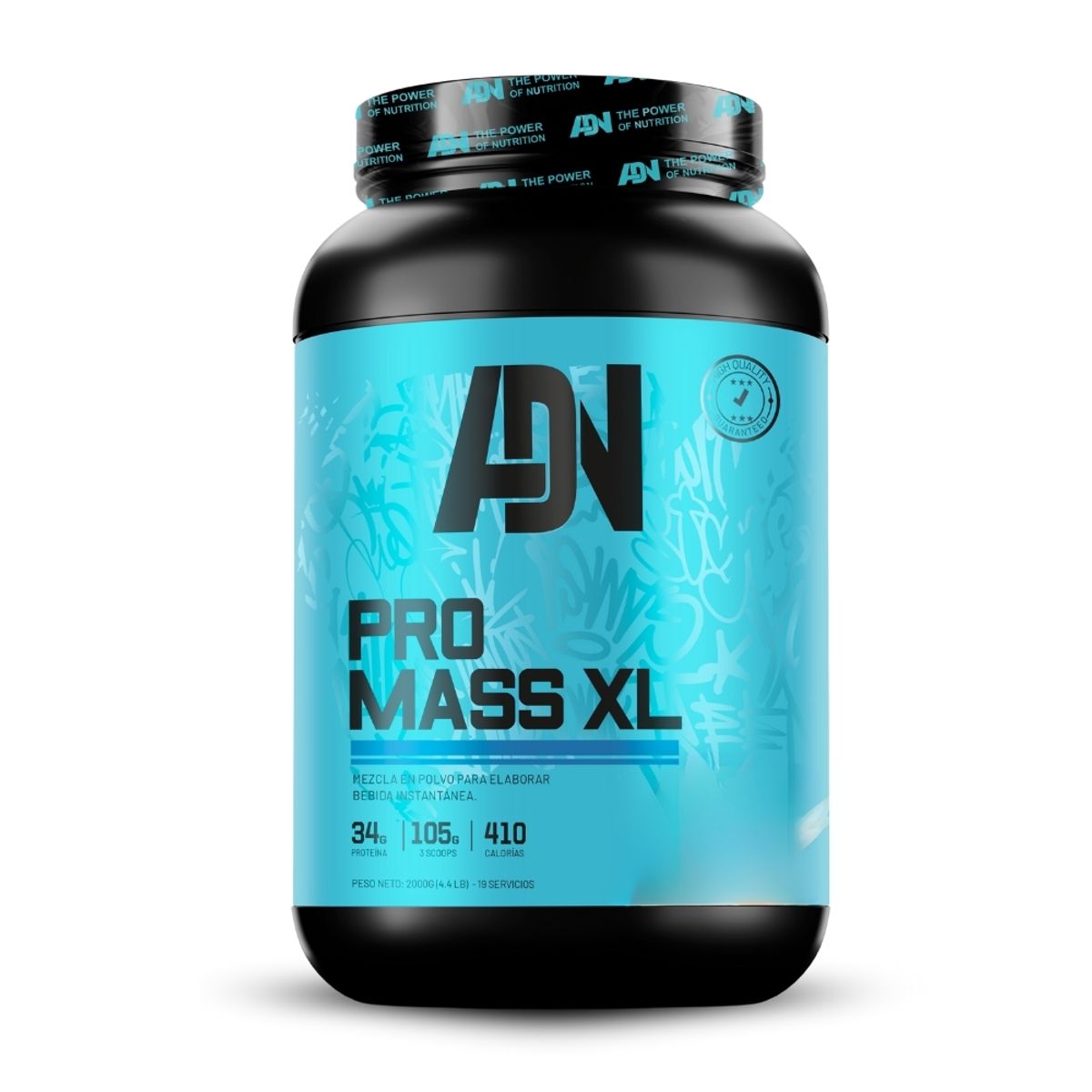 ADN - Proteína Pro mass xl 2kg Vainilla+Straps