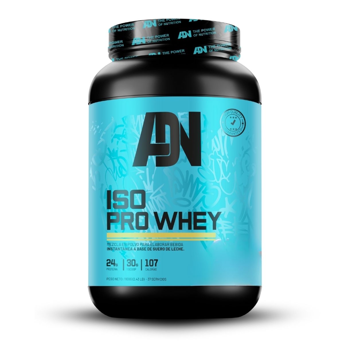 ADN - Proteína Iso Pro Whey de 1100 Gramos Chocolate+Straps