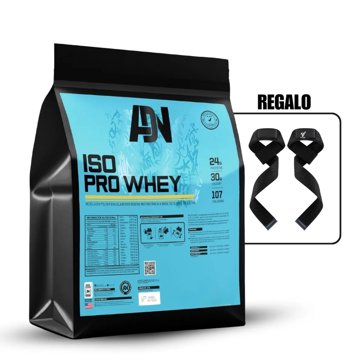 ADN - Iso Pro Whey 3 Kg Chocolate+Straps