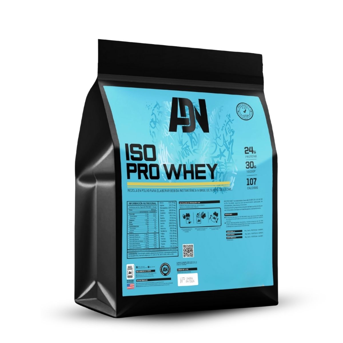 ADN - Iso Pro Whey 3 Kg Chocolate+Straps
