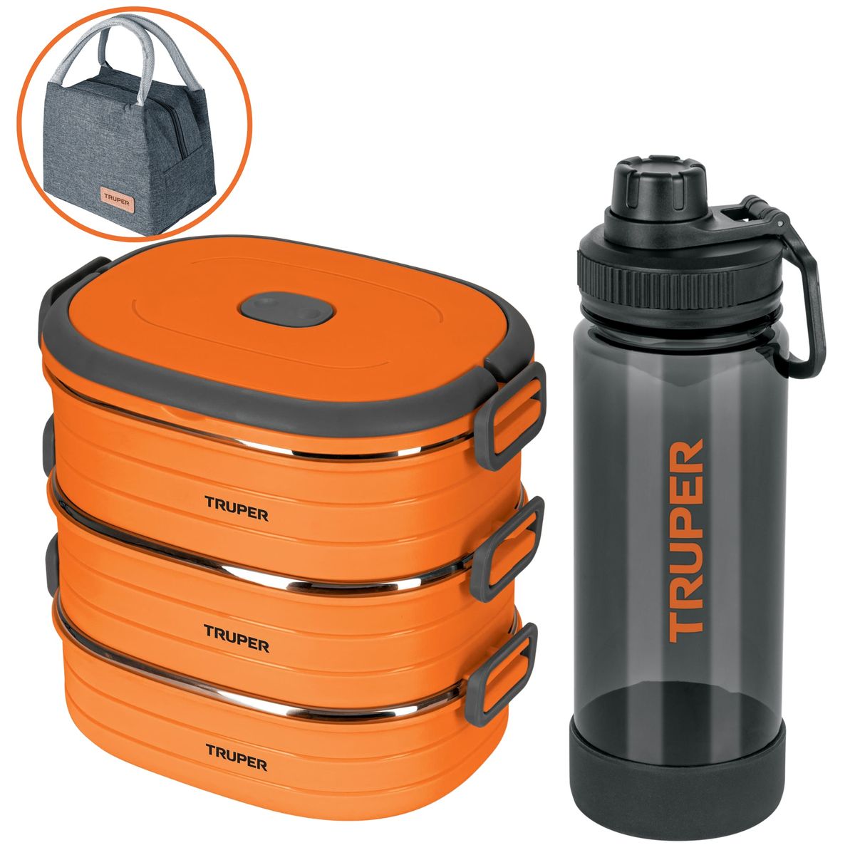 TRUPER - KIT Lonchera térmica tomatodo CANTINFLORA  750ml TRUPER