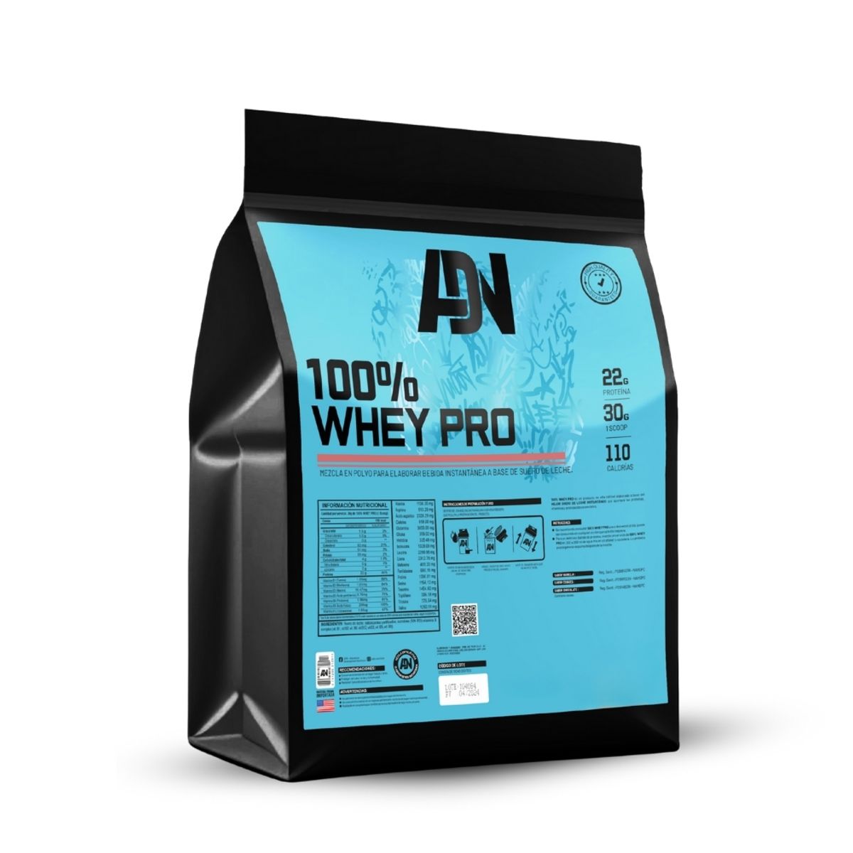 ADN - 100% Whey Pro 3 kg Cookies+Straps