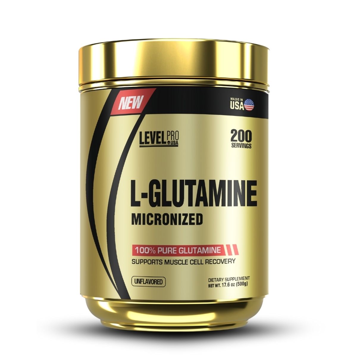 LEVEL PRO - Glutamina Micronizada Level Pro 500Gr+Straps