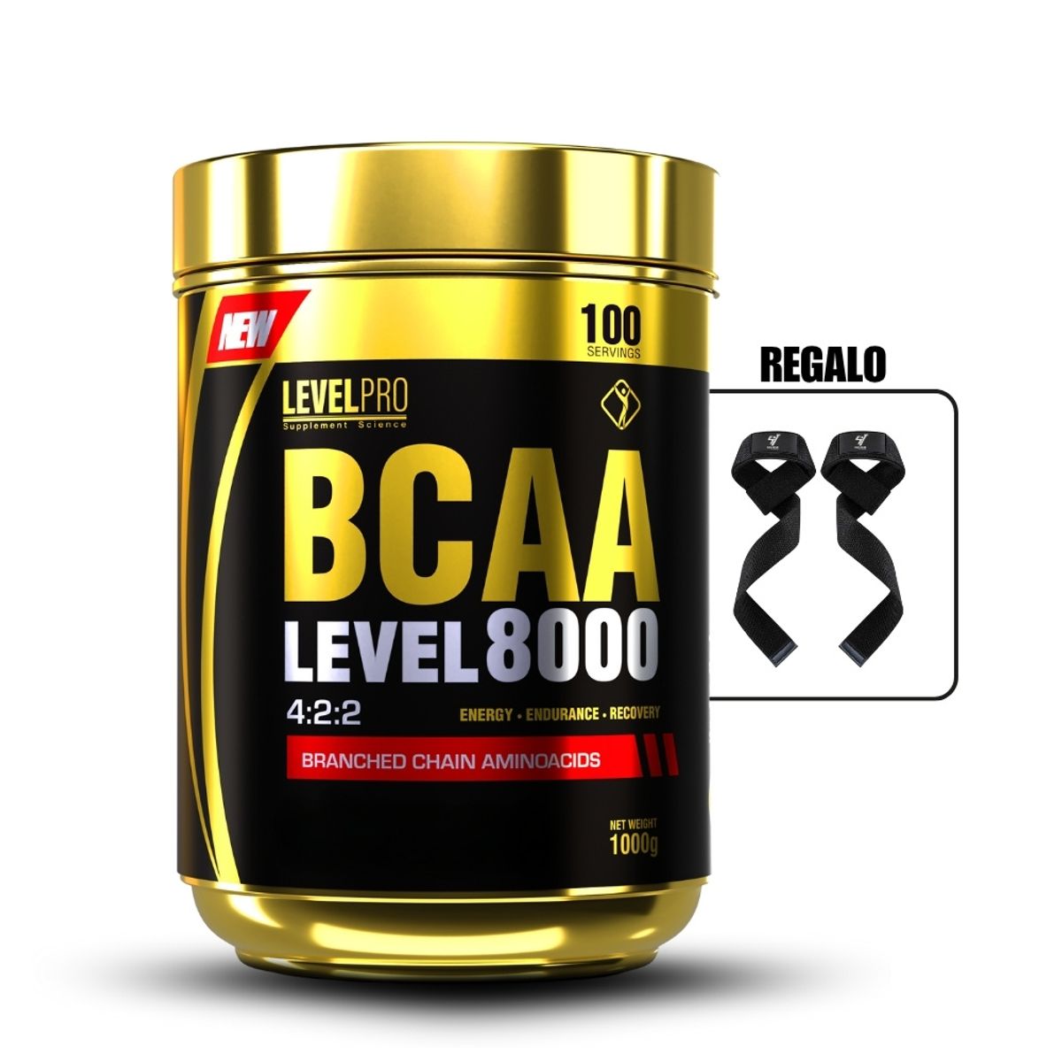 LEVEL PRO - Level Pro Bcaa Level 8.0 1080 gramos Fruit Punch+Straps