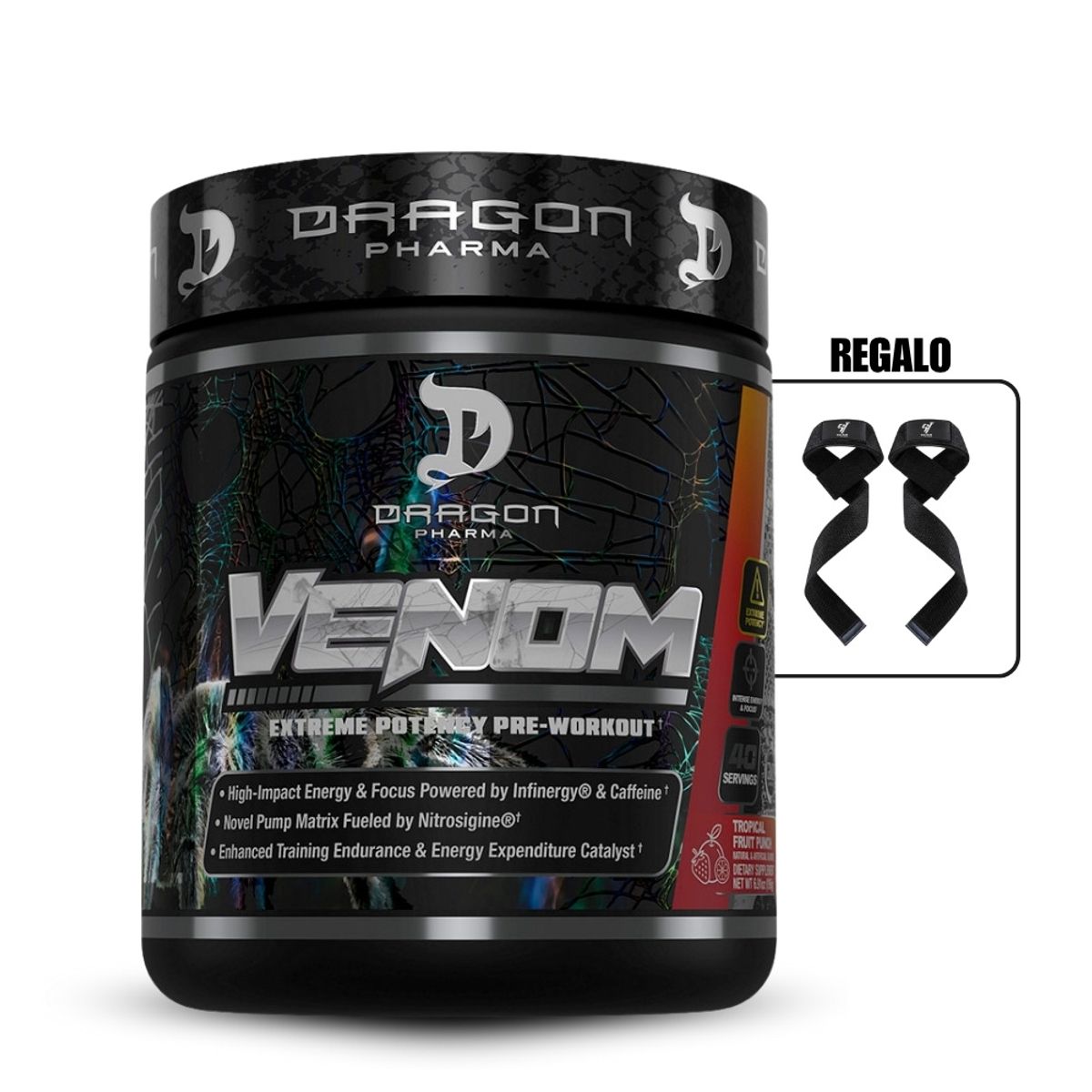 DRAG PHARMA - Venom Dragon pharma 40 servicios Fruit Punch+Straps