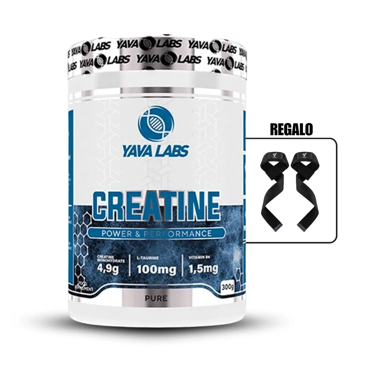 GENERICO - Creatina Monohidratada Yava Labs 300Gr+Straps