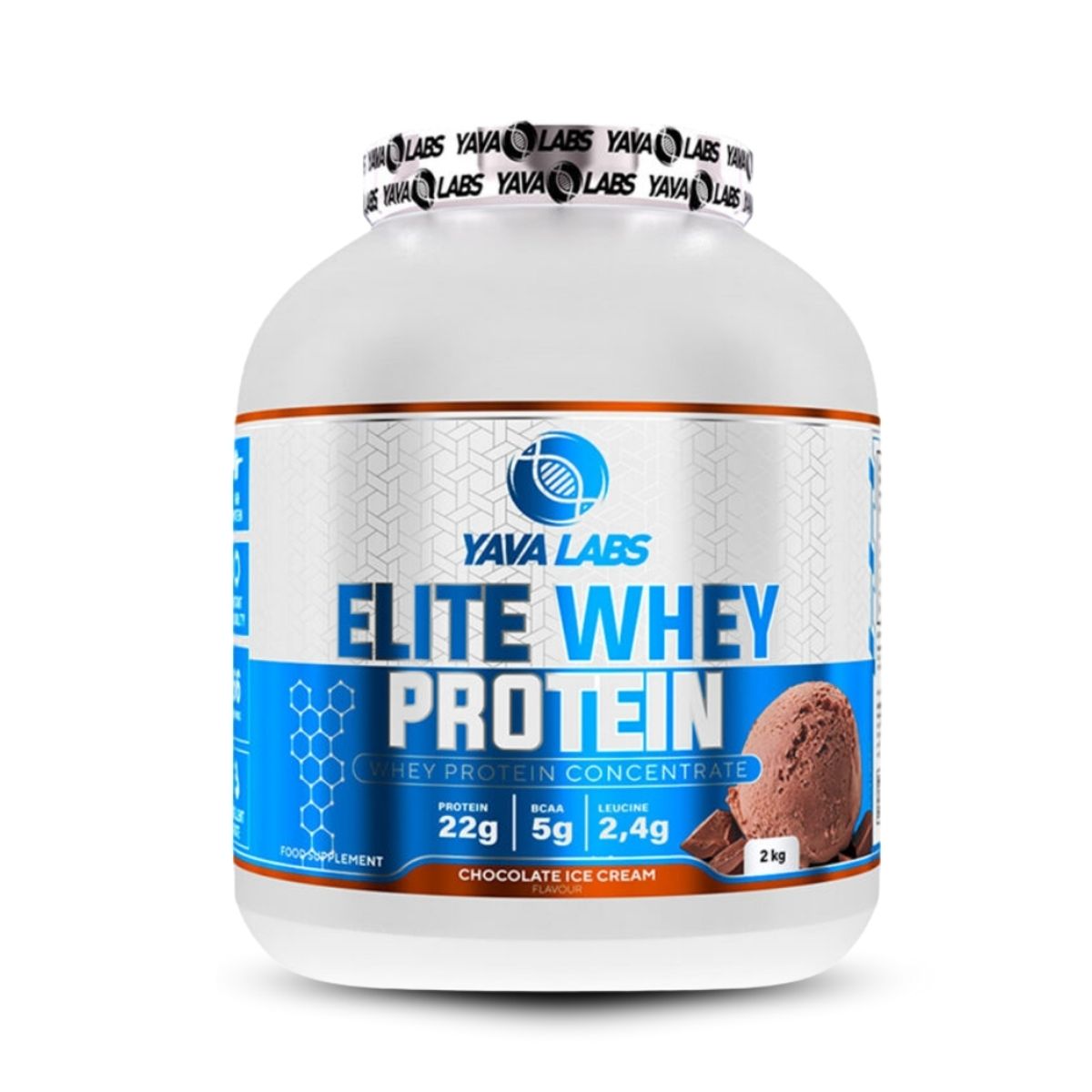 GENERICO - Proteína Yava Elite Whey Protein 2Kg Chocolate+Straps