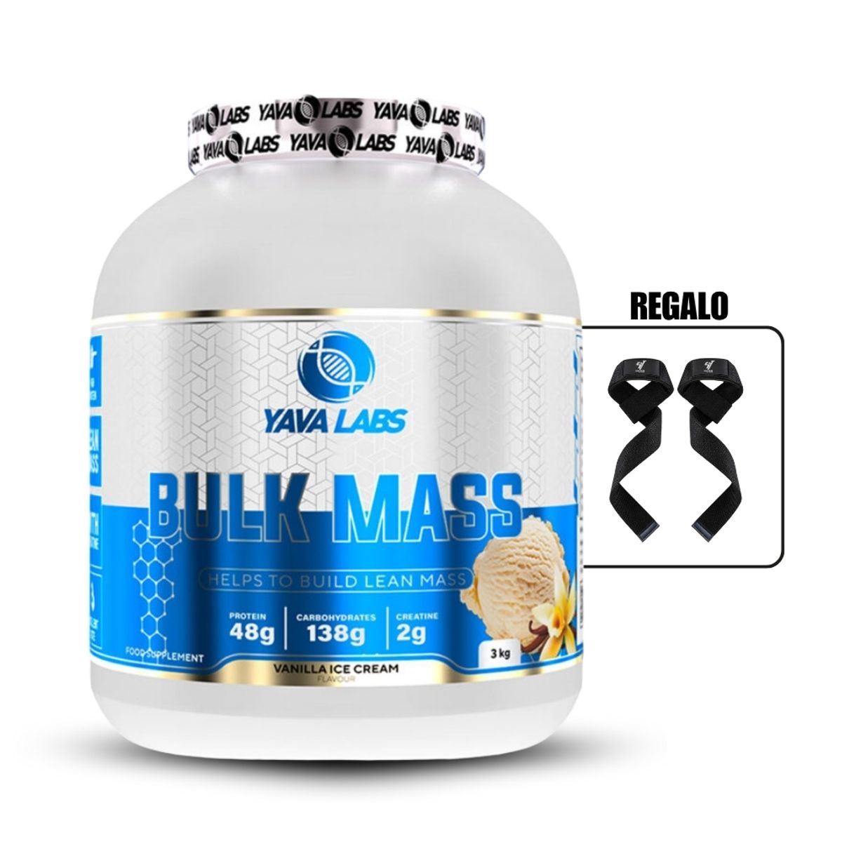 GENERICO - Bulk Mass 3 kg Vainilla+Straps