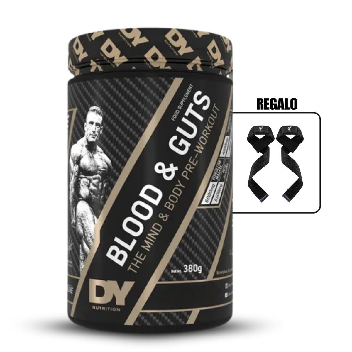 DORIAN YATES - Blood And Guts 380Gr 40 Serv Fresa+Straps