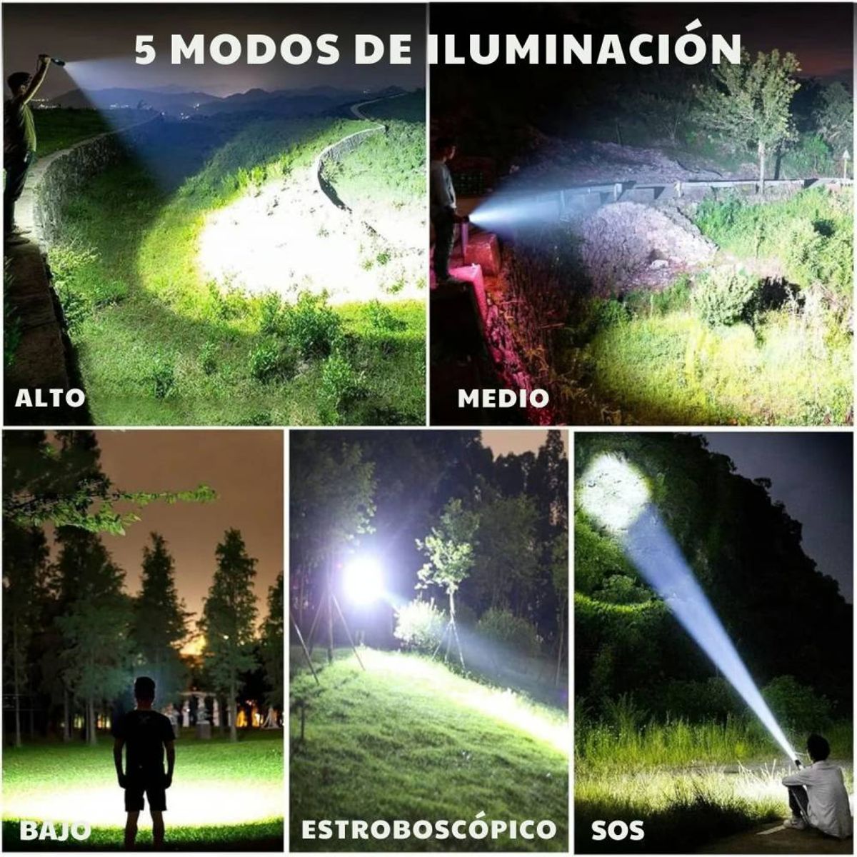 LIDIMI - Linterna Táctica Profesional 3000 Metros Alta Potencia