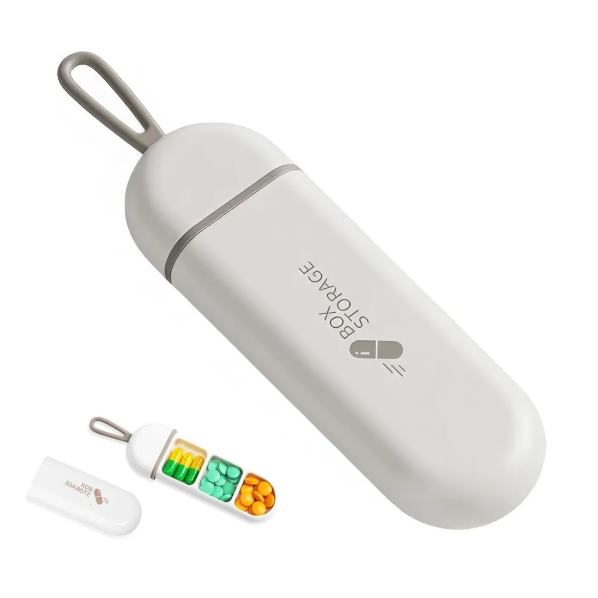 GENERICO - Pastillero tipo Llavero Portátil Storage Box