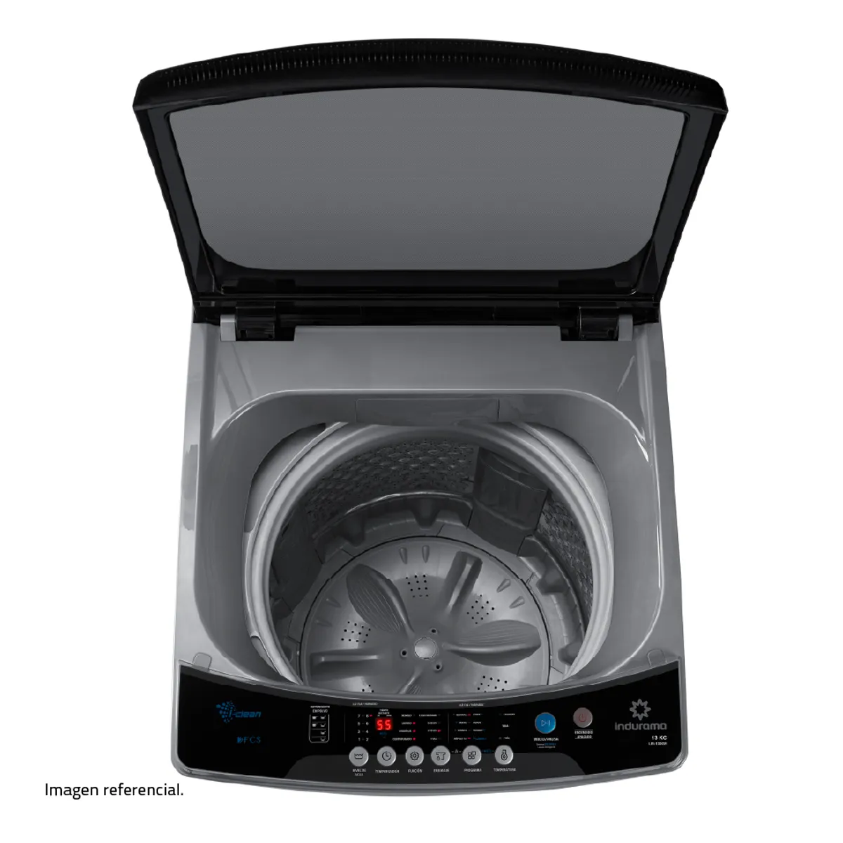 INDURAMA - Lavadora Automática Indurama LRI-13DGR 13kg Gris