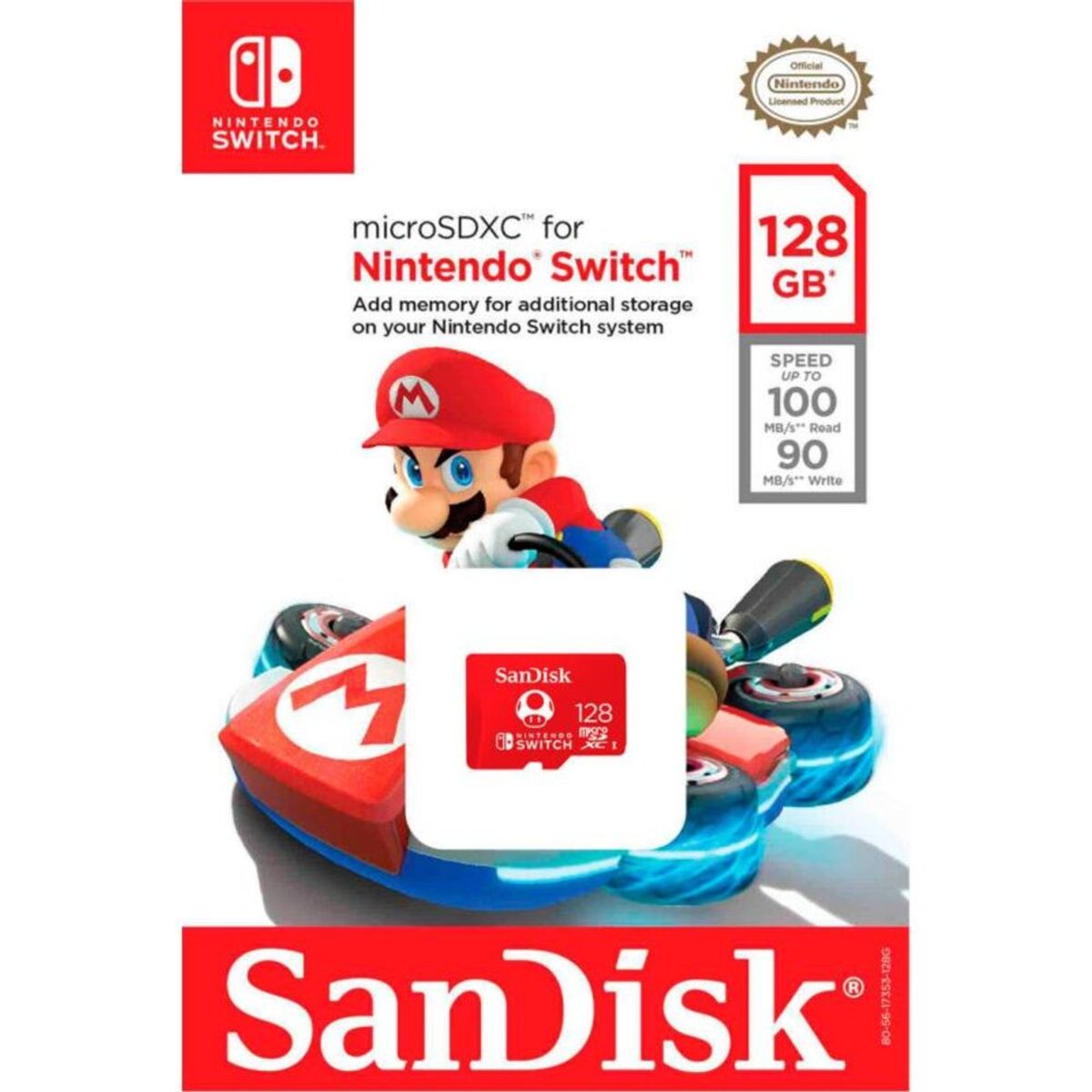 KINGSTON - Memoria Nintendo Switch Micro SD Sandisk 128 GB